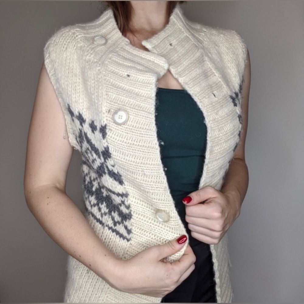 Theory Woman’s Virgin Wool/Fine Alpaca Sweater Vest Size Medium